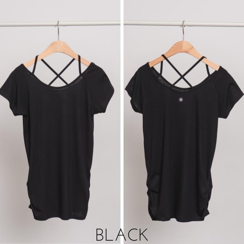 マチカアダmyt003 ヨガウェア トップス Tシャツ キャップスリーブ 着丈長い ロング丈 丈長 ヨガ ホットヨガ ピラティス フィットネス かわいい おしゃれ マチカアダ Machikaada ヤフー店 通販 Yahoo ショッピング