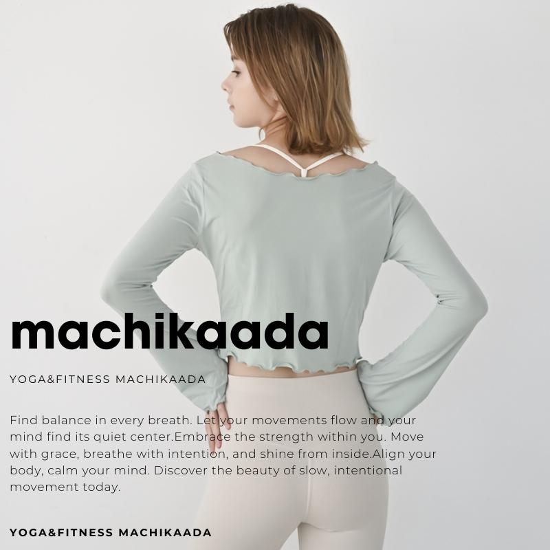 ヨガウェア ピラティスウェア ヨガ トップス 長袖 ショート丈