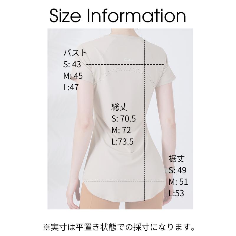 machikaada公式 ヨガウェア トップス ピラティス ウェア Tシャツ 通気