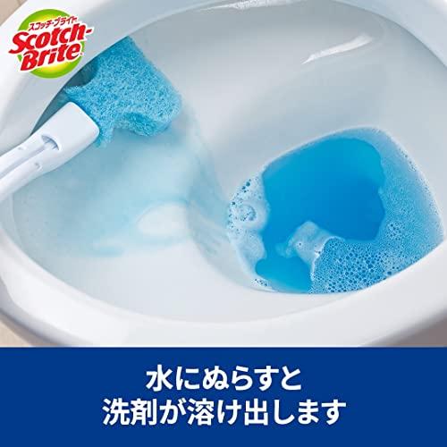 3M トイレ掃除 トイレブラシ 使い捨て スポンジ 洗剤付 取替18個 スコッチブライト｜machikado-shop｜11