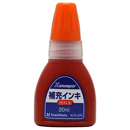 シャチハタ Xスタンパー 補充インク 顔料系 XLR-20N 20ml 朱色｜machikado-shop｜02