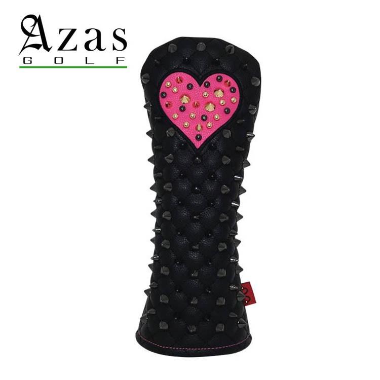 アザスゴルフ 7272 Selmoヘッドカバー Corazon (黒×黒)/BP(DR)ドライバー用 ヘッドカバー ハート  日本製 Azas Golf SELMO Sttelｌa Driver Head Cover 19ss