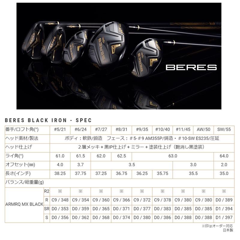 ホンマ ベレス ブラック アイアンセット #6-11 2021年モデル 新品 Brand New! HONMA GOLF BERES BLACK Iron Set 21wn｜machinogolfyasan｜06