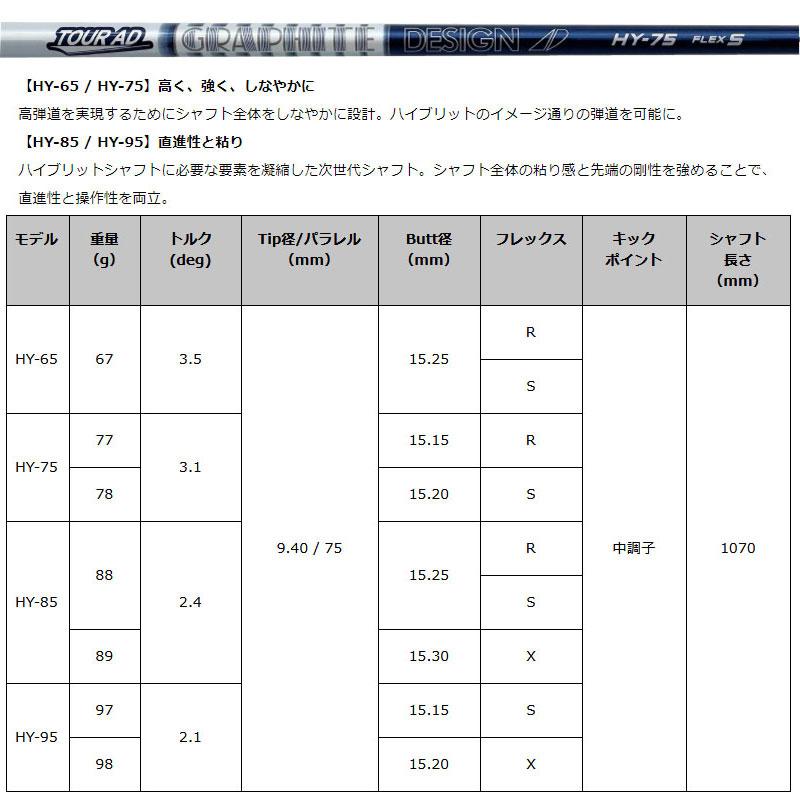 GRAPHITE DESIGN グラファイトデザイン ツアーAD HY GRAPHITE DESIGN グラファイトデザイン ツアーAD HY