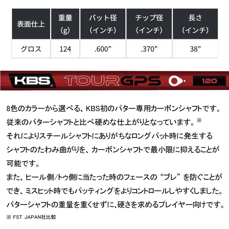 KBS TOUR GPS パター用 カーボンシャフト レッド 2023年モデル 新品 単品 ゴルフ パーツ ケービーエス ツアー ジーピーエス FST JAPAN Golf Putter Shaftの画像
