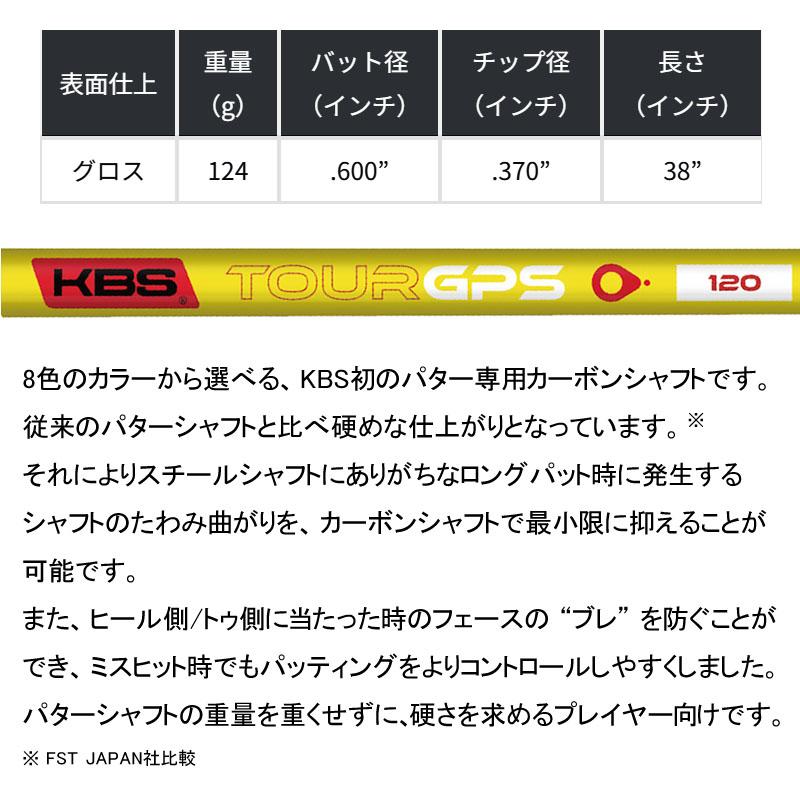 KBS TOUR GPS パター用 カーボンシャフト イエロー 2023年モデル 新品 単品 ゴルフ パーツ ケービーエス ツアー ジーピーエス FST JAPAN Golf Putter Shaftの画像