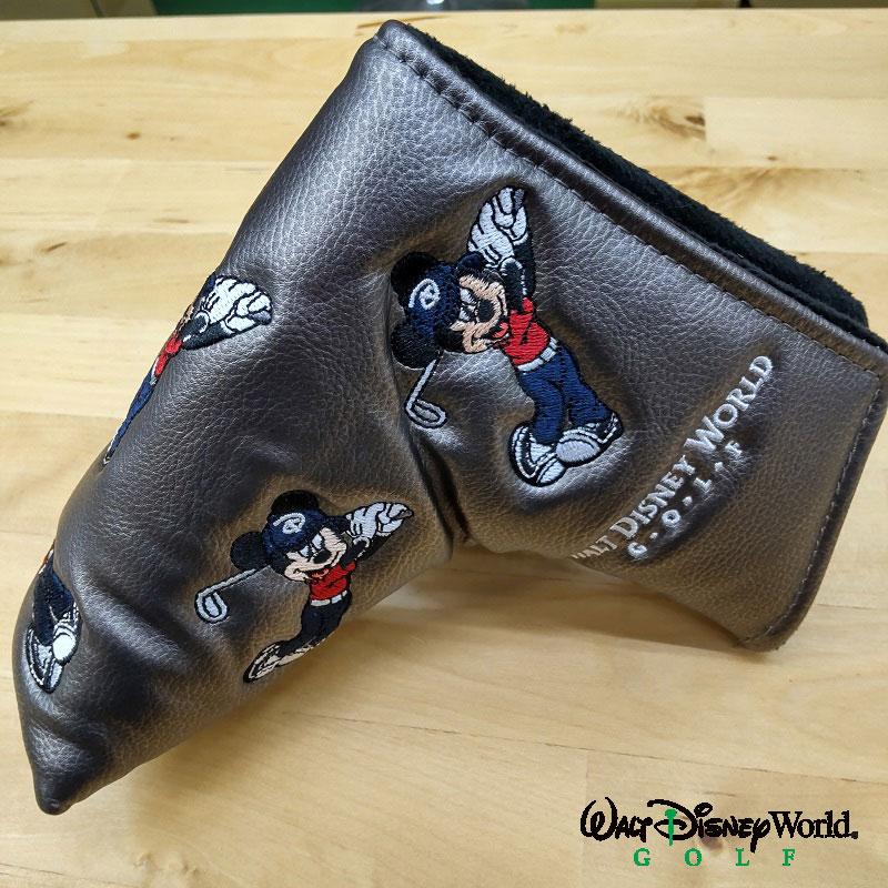 ウォルトディズニーワールド ゴルフコース ミッキーマウス パターカバー ピンタイプ ダークシルバー 国内未発売 ヘッドカバー walt