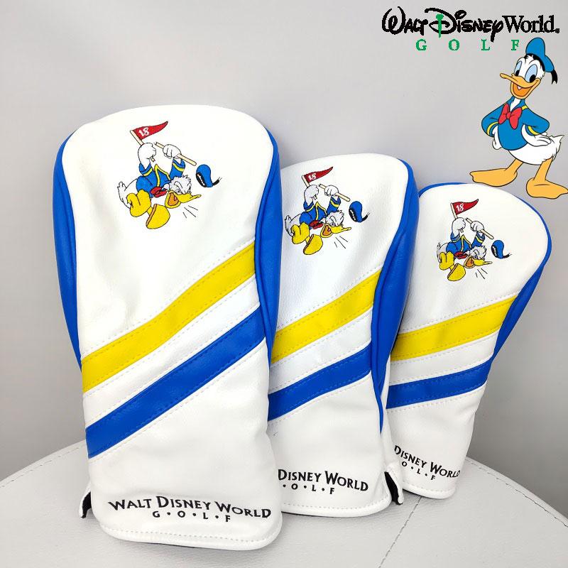 ウォルトディズニーワールドゴルフ ドナルドダック ヘッドカバー3点セット ドライバー、フェアウェイウッド、ユーティリティ 数量限定 walt