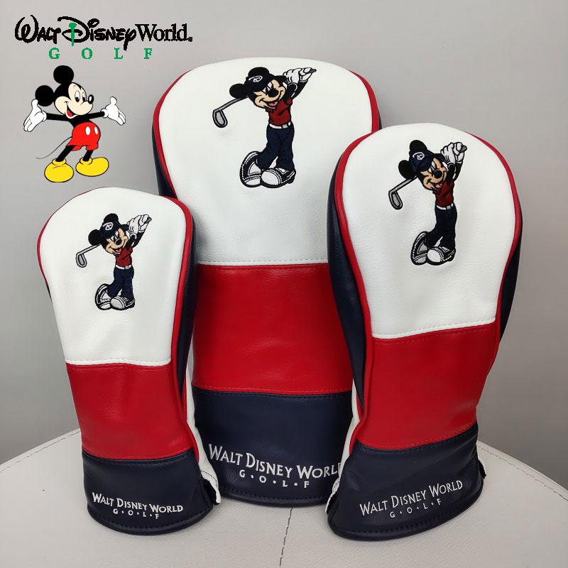 ウォルトディズニーワールドゴルフ ミッキーマウス ヘッドカバー3点セット ドライバー用、FW用、UT用 国内未発売 限定デザイン walt