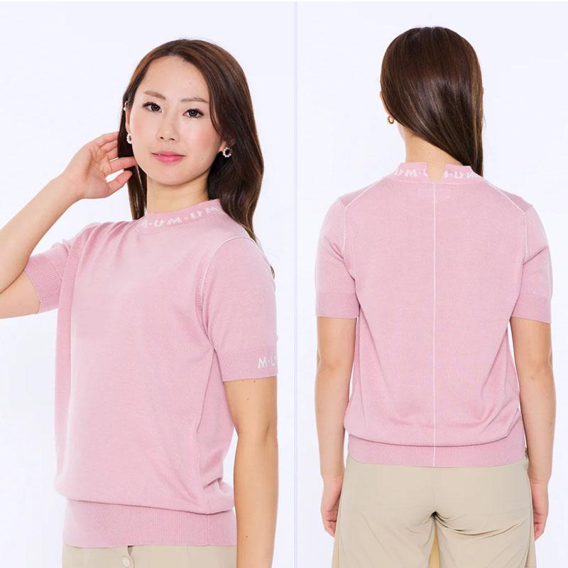 新品タグ付き】PINGゴルフ春夏セーターボーダーピンクトップス