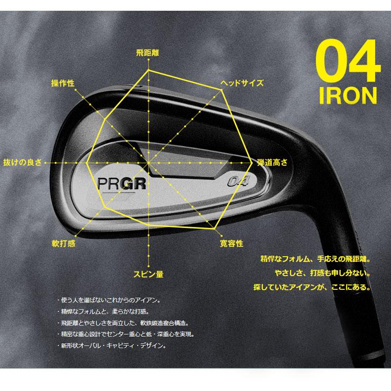 プロギア IRONs 04 新 ゼロヨン アイアン 5本組セット#7,8,9,Pw,Aw MCI FOR PRGRカーボンシャフト 2024年 メンズ 男性用 アイアンセット NEW IRON GSO-CB 24atの画像