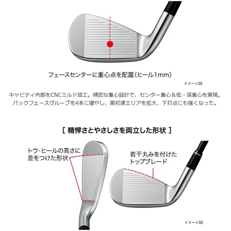 プロギア IRONs 04 新 ゼロヨン アイアン 5本組セット#7,8,9,Pw,Aw MCI FOR PRGRカーボンシャフト 2024年 メンズ 男性用 アイアンセット NEW IRON GSO-CB 24atの画像