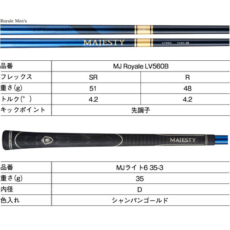 Royale マジェスティゴルフ ロイヤル アイアン 5本組セット No.6