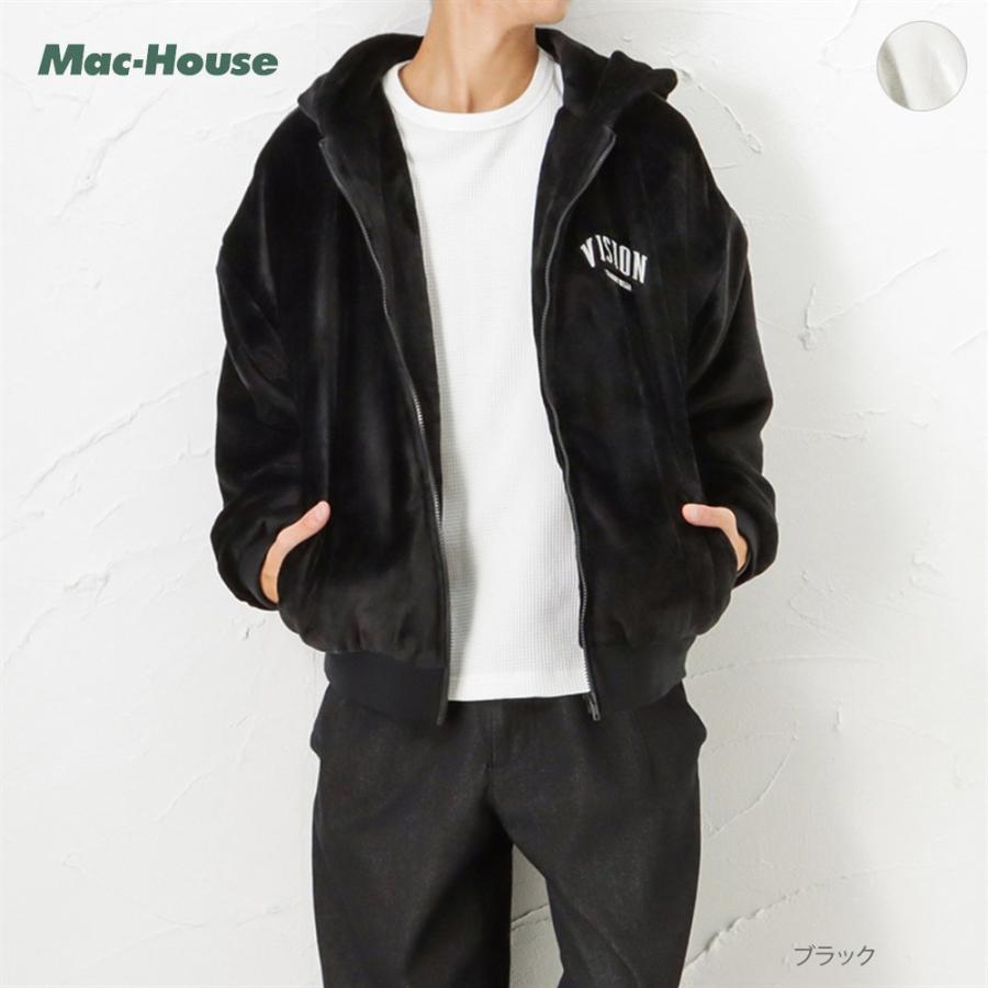ファーブルゾン フード メンズ パーカー ジャケット ジップアップ 刺繍 ロゴ アウター Mac House マックハウス 通販 Yahoo ショッピング