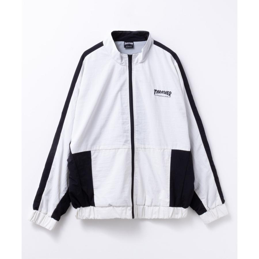 THRASHER ブルゾン メンズ 裏メッシュ ナイロン 反射パイピング