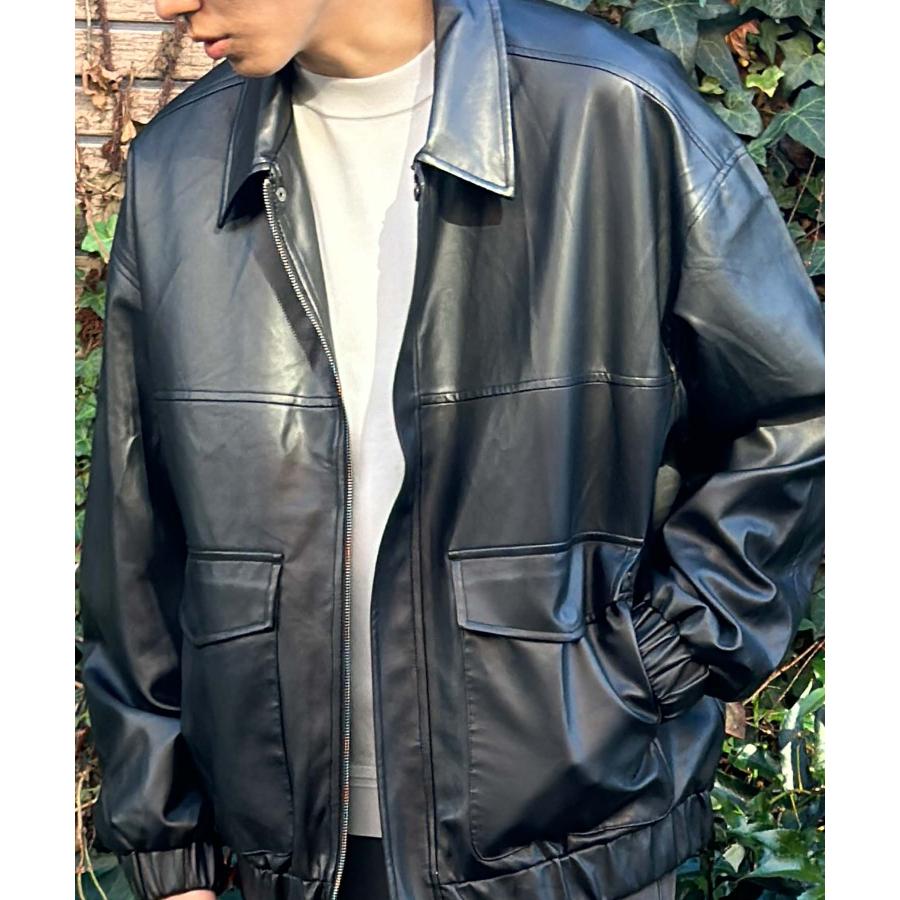 フライトジャケット メンズ A2 フェイクレザー 合皮 ジップアップ