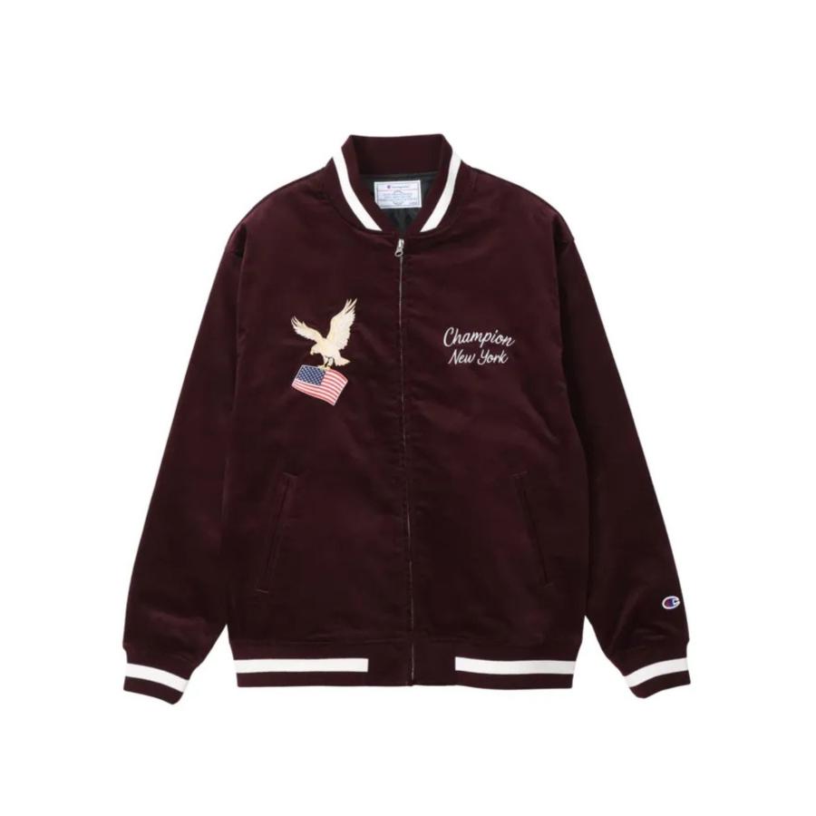 スーベニア　ジャケット　スカジャン　 ベロア　ベルベット　ブラウン Champion（チャンピオン） スカジャン メンズ レディース ベルベット