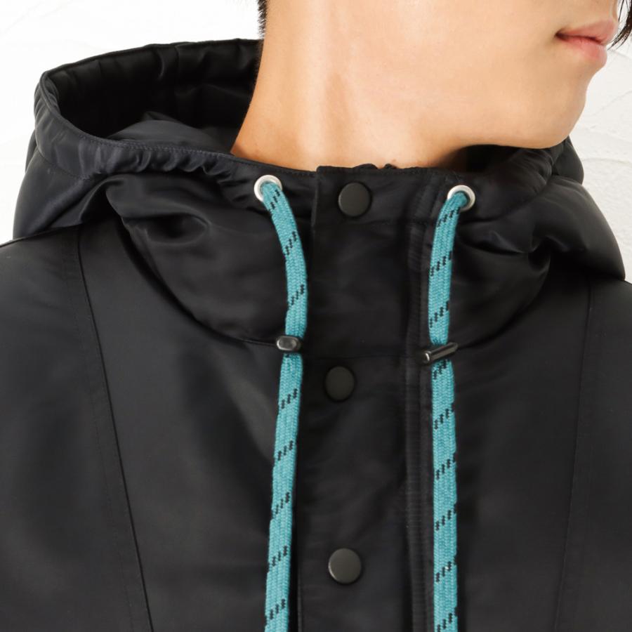 マディソンブルー バックサテン デッキパーカー カーキ アノラックパーカー 01 Champion（チャンピオン） 中綿 アノラックパーカー メンズ 裏地