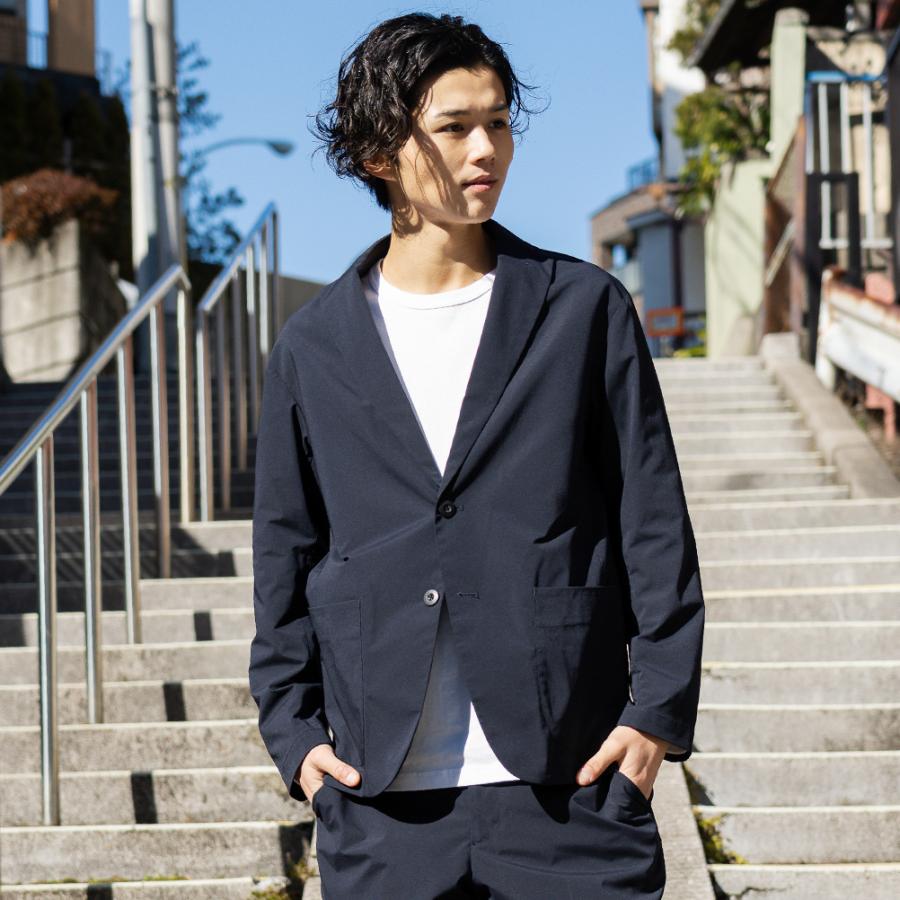 NAVY テーラードジャケット メンズ ストレッチ 速乾 ドロップ