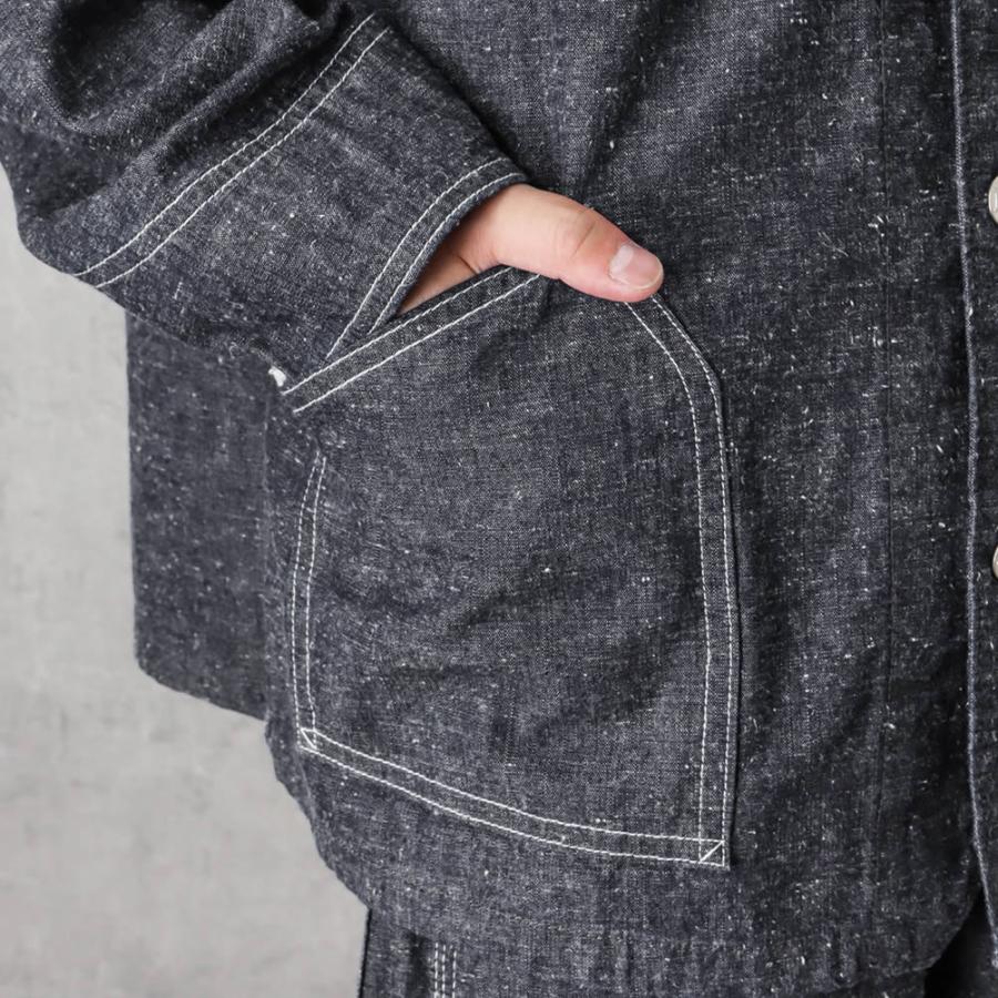 Lee（リー） エンジニアジャケット メンズ デニム 綿リネン 無地 ノー
