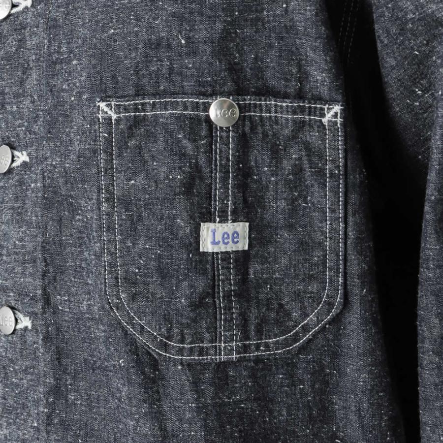 Lee（リー） エンジニアジャケット メンズ デニム 綿リネン 無地 ノー