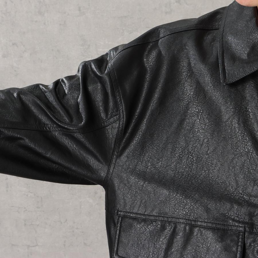 POWER TO THE PEOPLE ブルゾン メンズ フェイクレザー 合皮