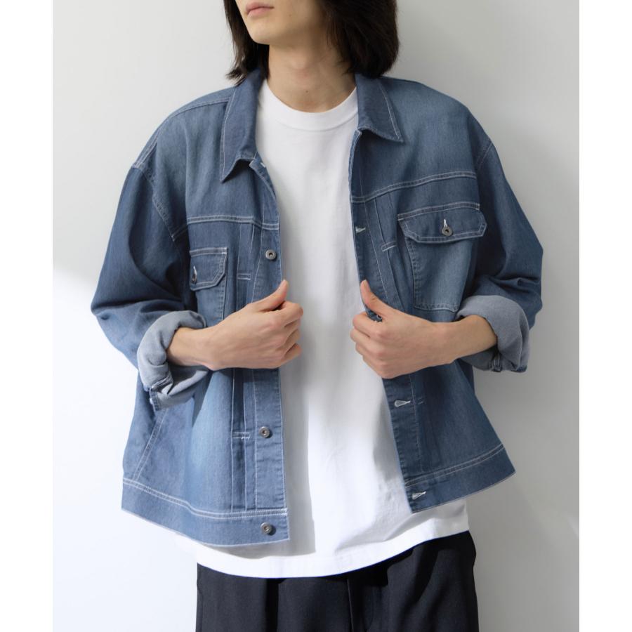 ウェアハウス BLUE & GRAY デニムジャケット BG161 size40 NAVY デニムジャケット メンズ レディース アウター Gジャン 綿混 冷感