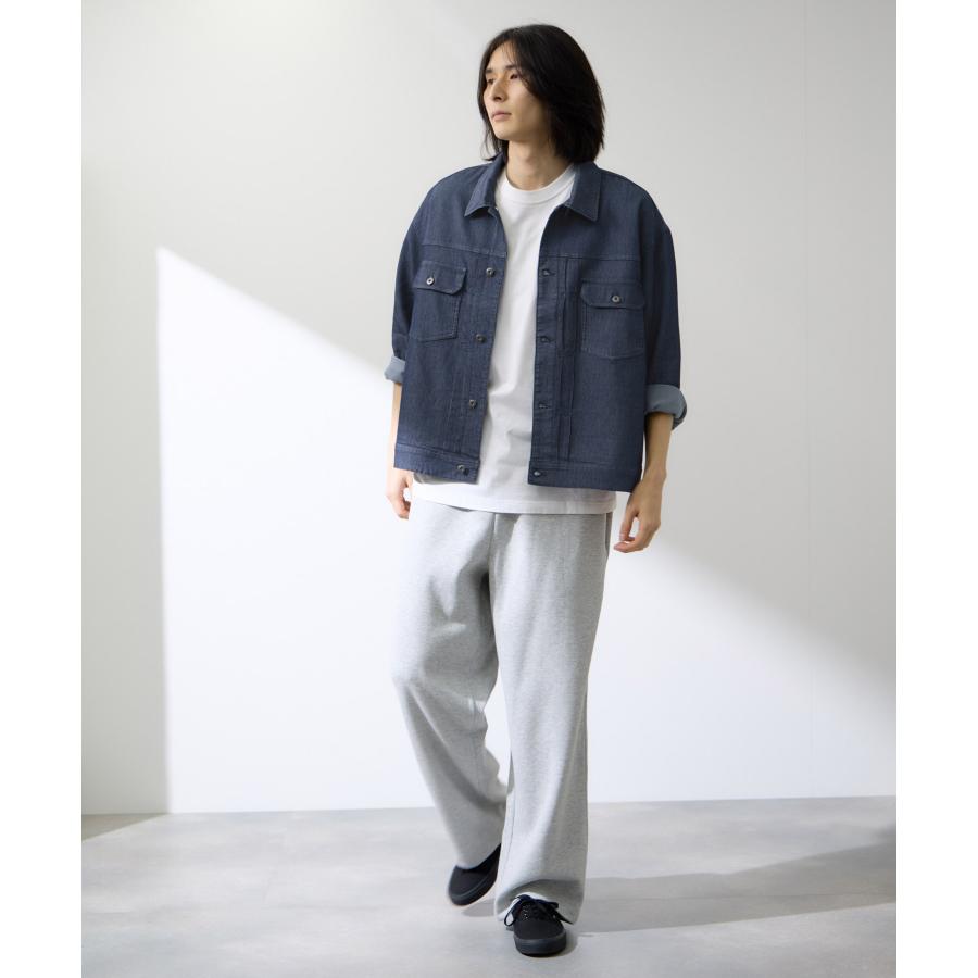 NAVY デニムジャケット メンズ レディース アウター Gジャン 綿混 冷感
