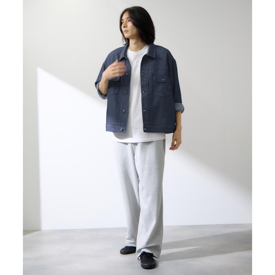 NAVY デニムジャケット メンズ レディース アウター Gジャン 綿混 冷感