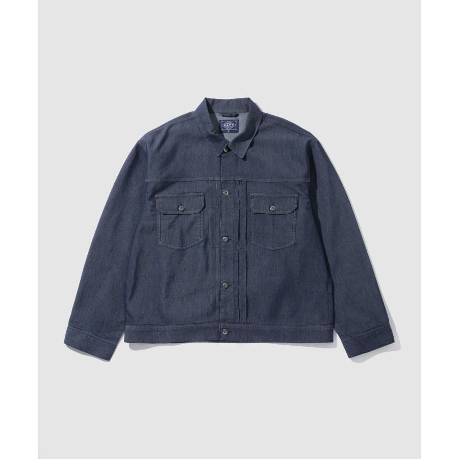 ネイビー デニムジャケットXL NAVY デニムジャケット メンズ レディース アウター Gジャン 綿混 冷感
