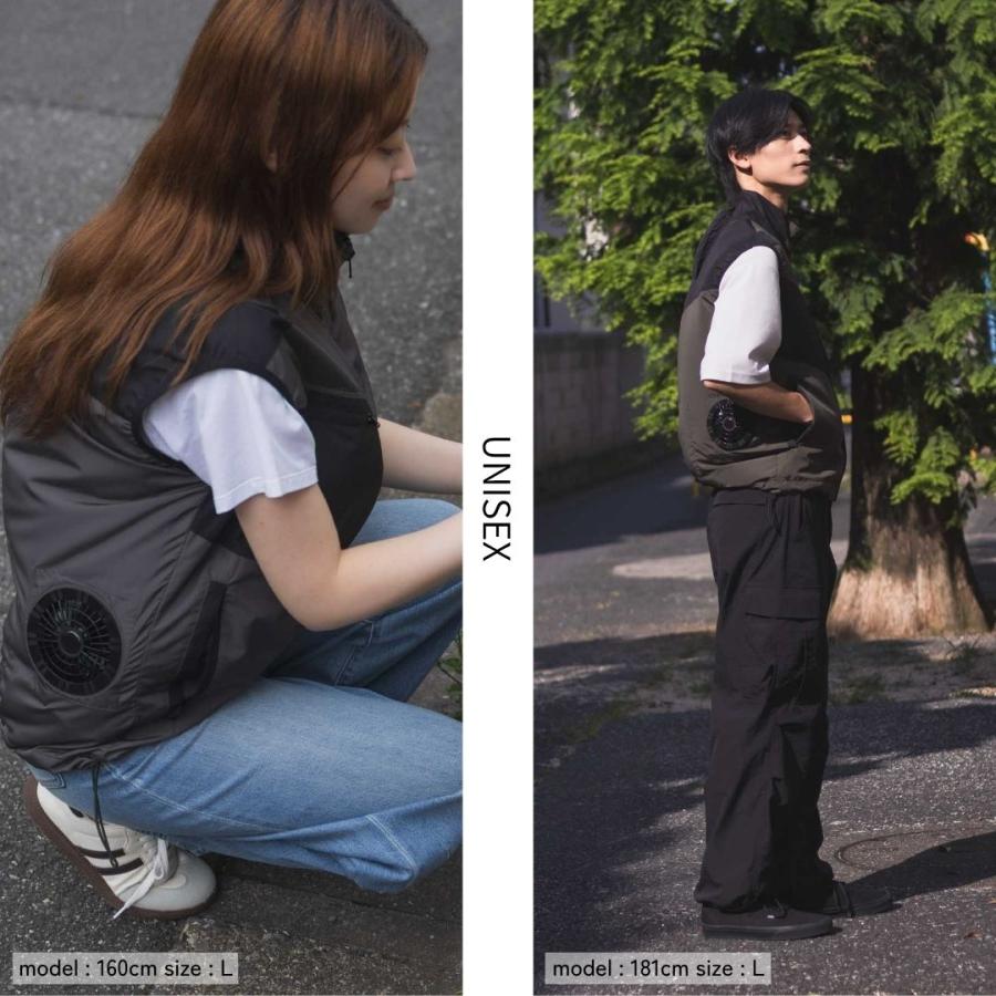 NAVY 空調風神服(R)×EXFROZEN 空調ベスト ファン付き作業服 メンズ