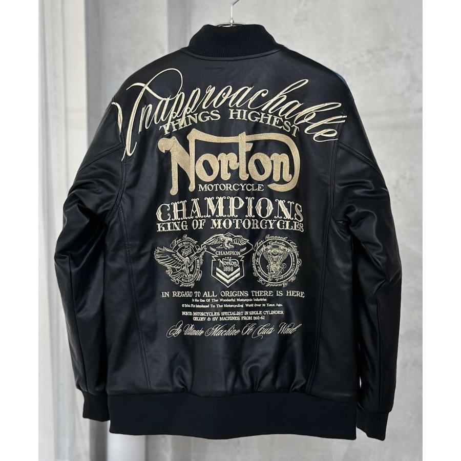 ノートン Norton 中綿ジャケット メンズ 暖かい フェイクレザー ノートン Norton 中綿ジャケット メンズ 暖かい フェイクレザー