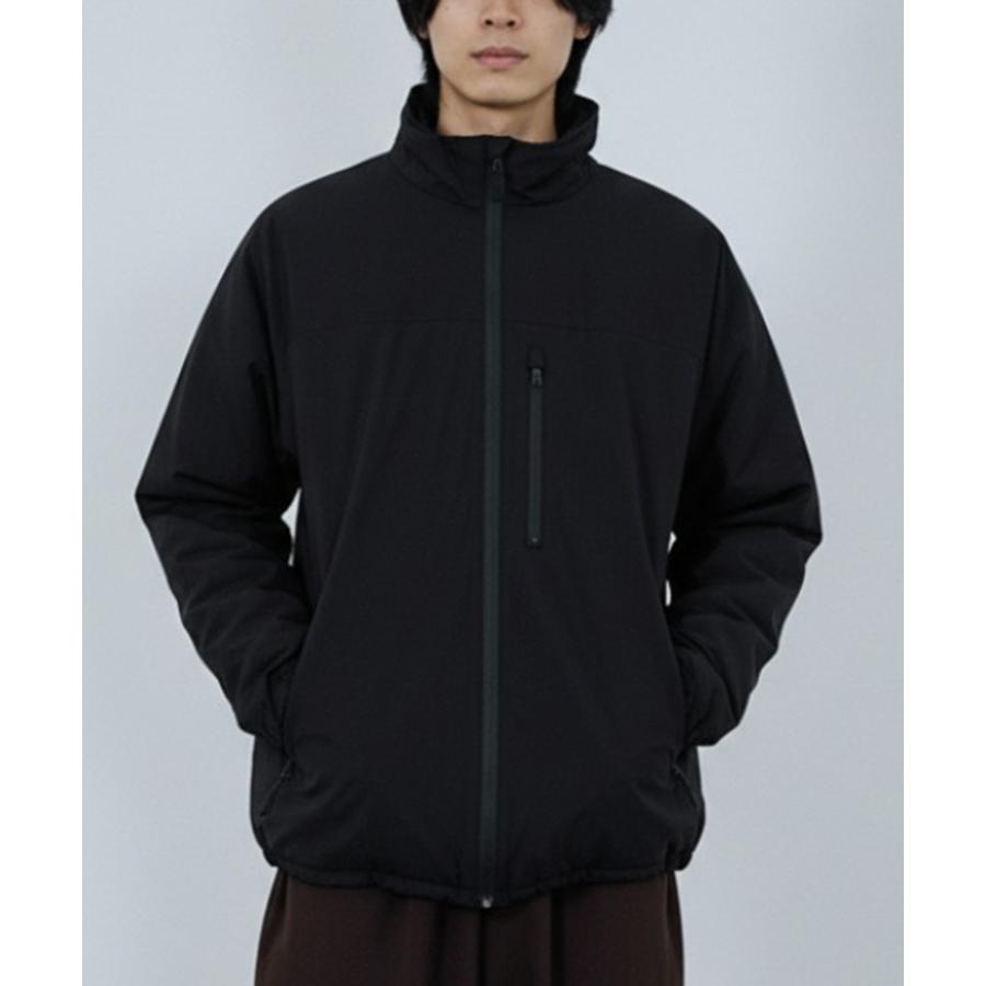 NAVY スタンドジャケット メンズ アウター 中綿 裏シャギー 耐久撥水