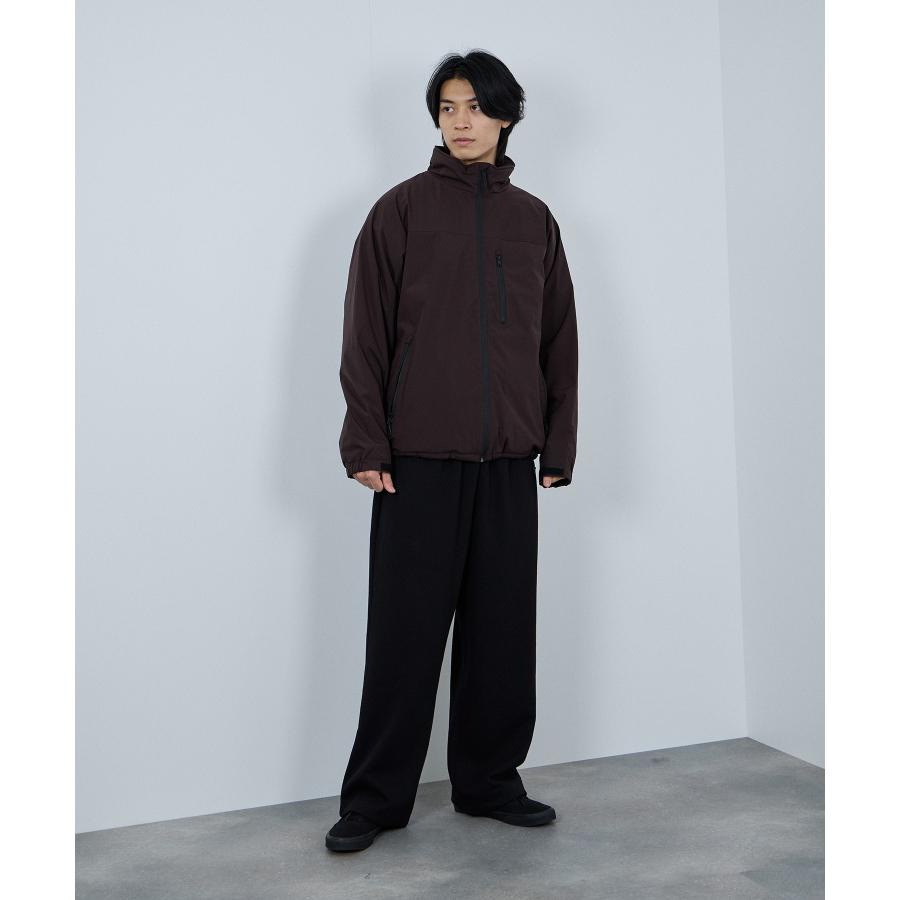 NAVY スタンドジャケット メンズ アウター 中綿 裏シャギー 耐久撥水
