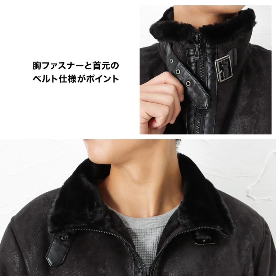 mossimo（モッシモ） ブルゾン ムートン メンズ ポリスエード ポリ