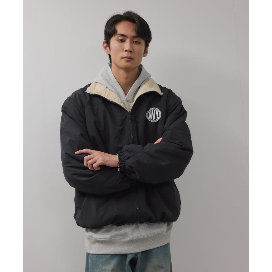 NAVY ボアブルゾン メンズ アウター リバーシブル 2WAY あったか