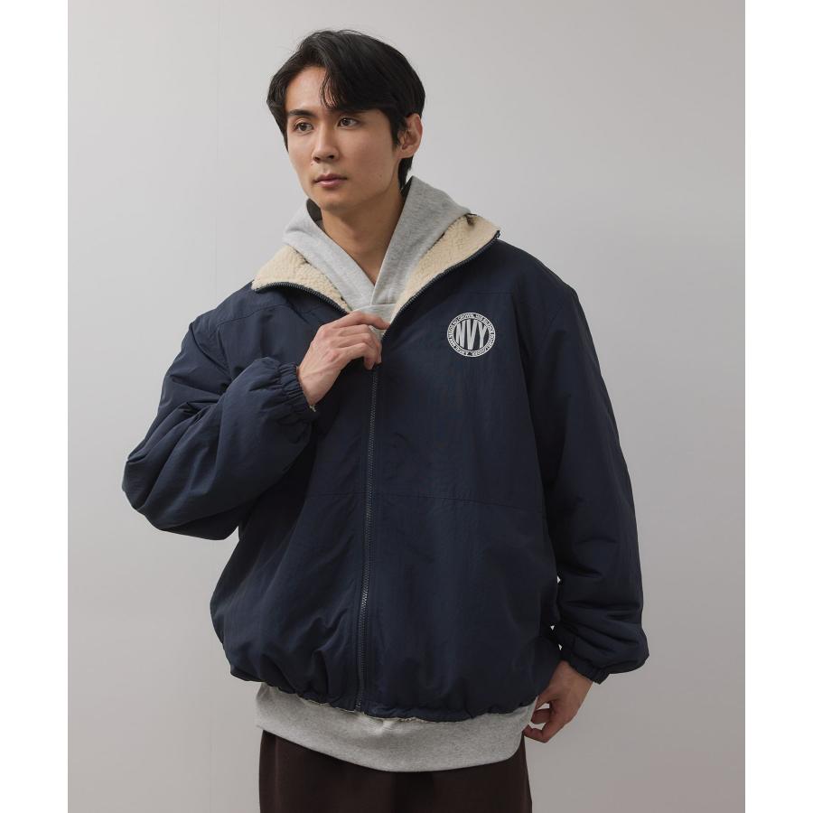 NAVY ボアブルゾン メンズ アウター リバーシブル 2WAY あったか