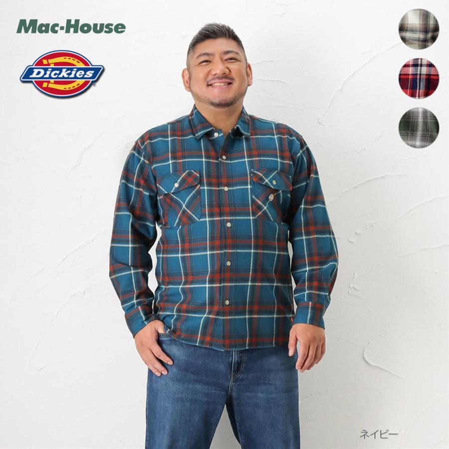 Dickies（ディッキーズ） [大きいサイズ] ワークシャツ メンズ 長袖 綿