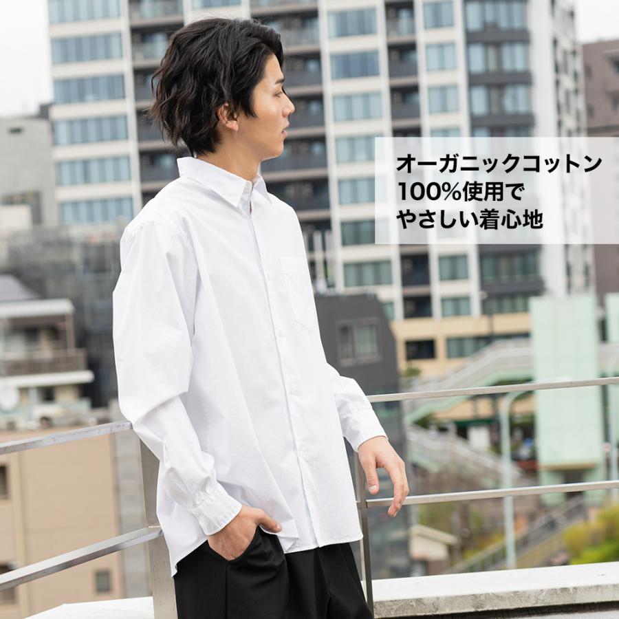 CALICO INDIA cotton長袖シャツ ホワイト NAVY 長袖シャツ レギュラーカラー メンズ 綿100% オーガニック