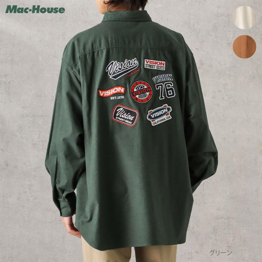 VISION STREET WEAR 長袖シャツ メンズ ビッグシルエット ゆったり 