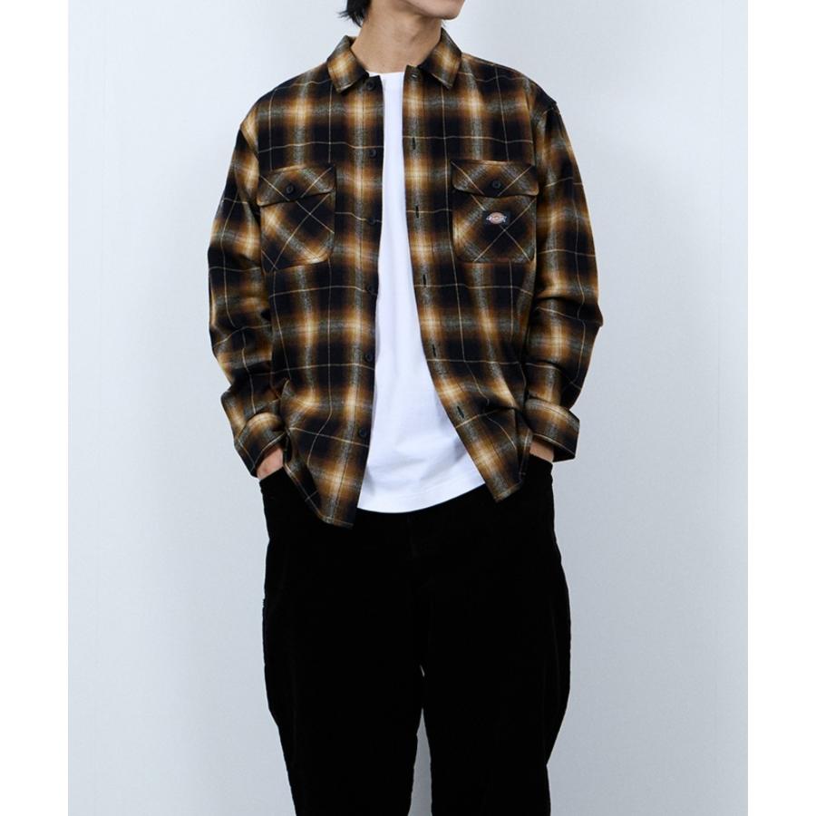 Dickies（ディッキーズ） シャツ メンズ 長袖 綿100％ コットン 胸