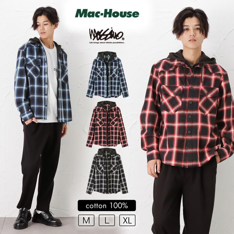 MASU チェック柄長袖シャツ 48 長袖 シャツ [WEB限定] コットン チェック柄 トップス チェックシャツ