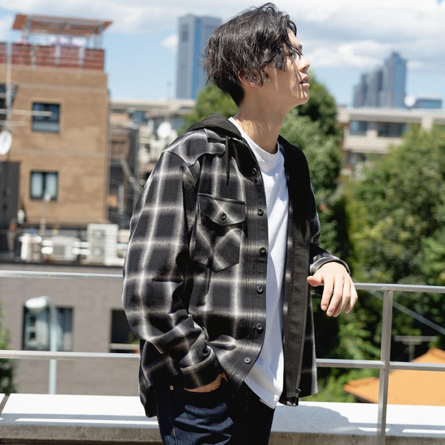 mossimo（モッシモ） 長袖シャツ メンズ チェック柄 フード付き