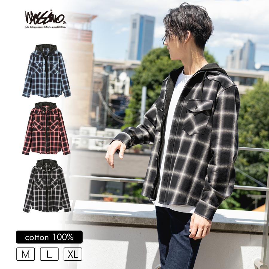 MASU チェック柄長袖シャツ 48 長袖 シャツ [WEB限定] コットン チェック柄 トップス チェックシャツ