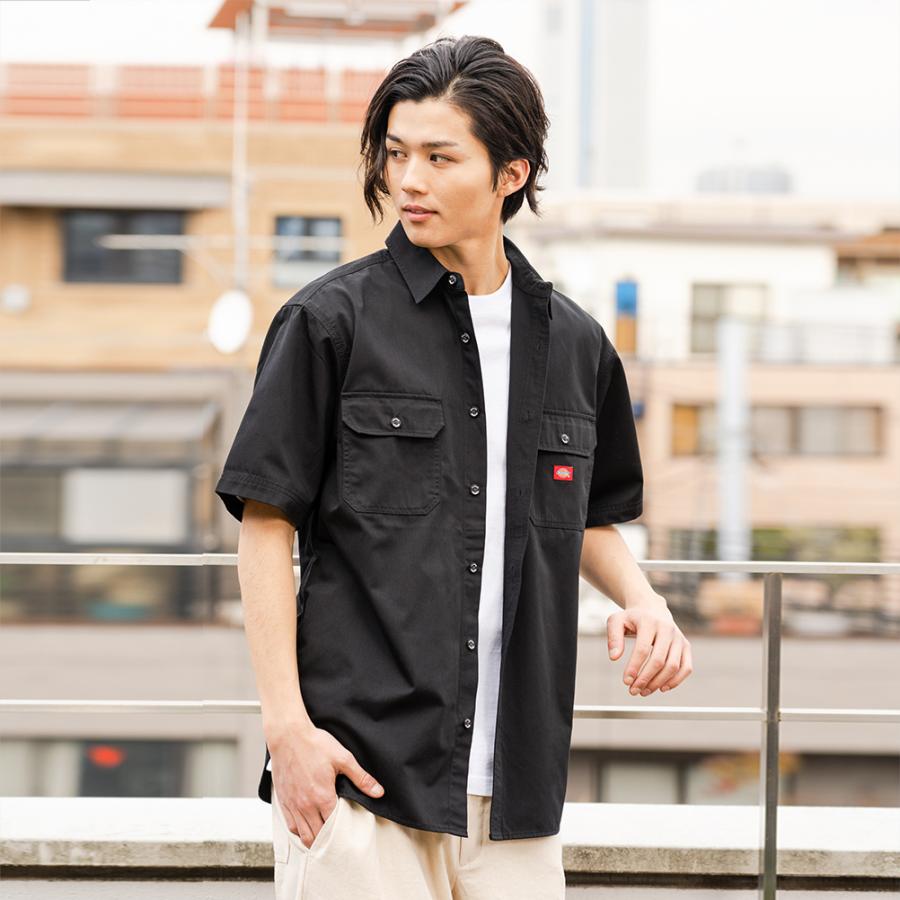 Dickies（ディッキーズ） 半袖 ワークシャツ メンズ 無地 ロゴ ワン