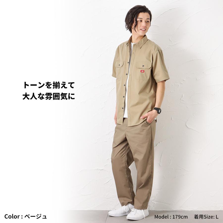 Dickies（ディッキーズ） 半袖 ワークシャツ メンズ 無地 ロゴ ワン