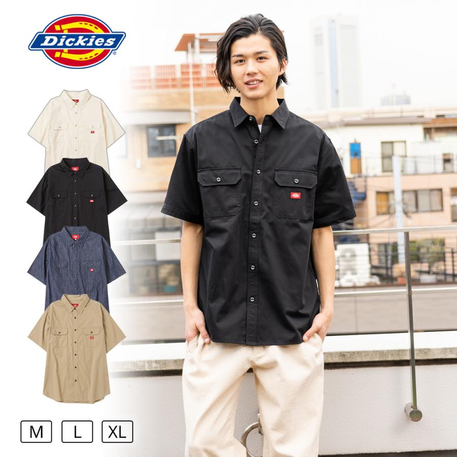 Dickies（ディッキーズ） 半袖 ワークシャツ メンズ 無地 ロゴ ワン
