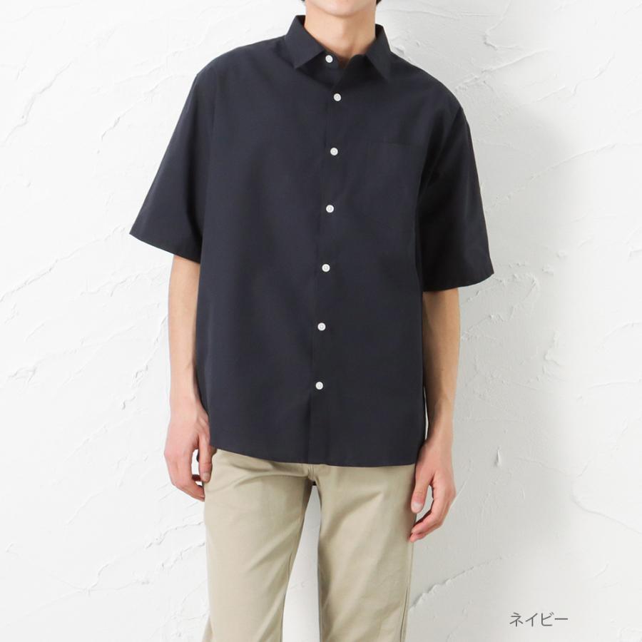 SOFTHYPHEN / 半袖シャツ/1/コットン/BLK/無地/MGMF251217-009 半袖シャツ メンズ オーガニックコットン 5分袖 オックスフォード