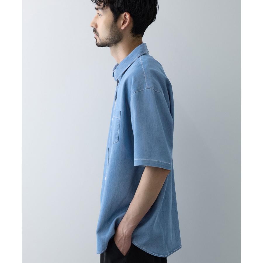 NAVY シャツ メンズ レディース 半袖 UVカット 接触冷感 軽量 ひんやり