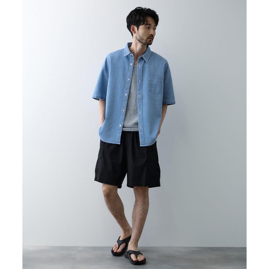 NAVY シャツ メンズ レディース 半袖 UVカット 接触冷感 軽量 ひんやり